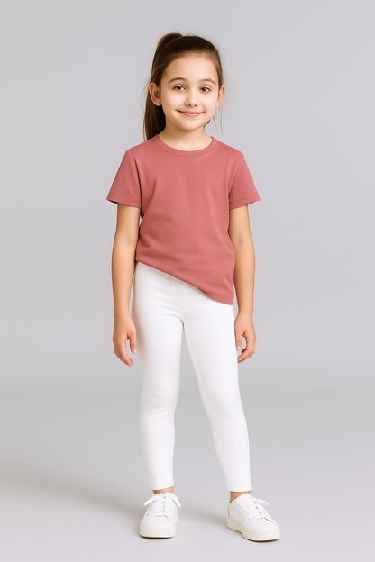 Girls' Cotton Leggings - Pack Of 2
