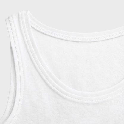 Girls' Cotton Tank Top - White (Pack of 4)
