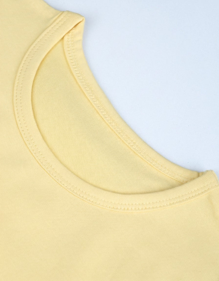 Girls Short Sleeve Tshirt Pack of 1_Lime Yellow