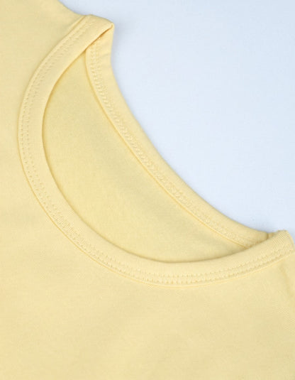 Girls Short Sleeve Tshirt Pack of 1_Lime Yellow
