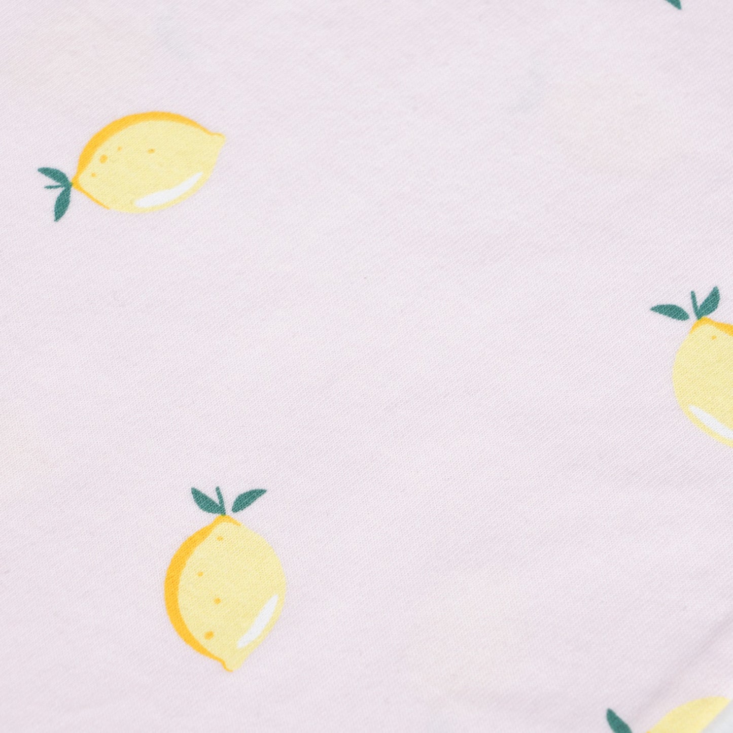 Girls' Light Pink Sleeveless Tank Top with Lemon Print - Summer Cotton Knit