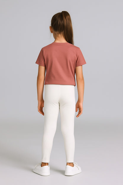 Girls Leggings Pack Of 1_Off White