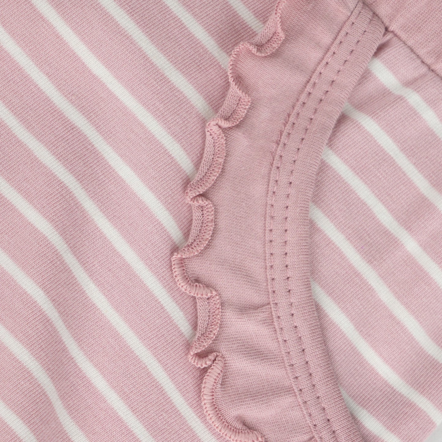 Girls Cotton Set - White Sleeveless Tops with Cute Ballerina Print and Pink Striped Knit Pocket Shorts, Casual Kids Outfit