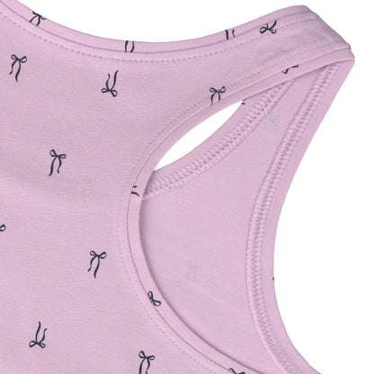 Girls Racerback Tank Top - Lavender Print