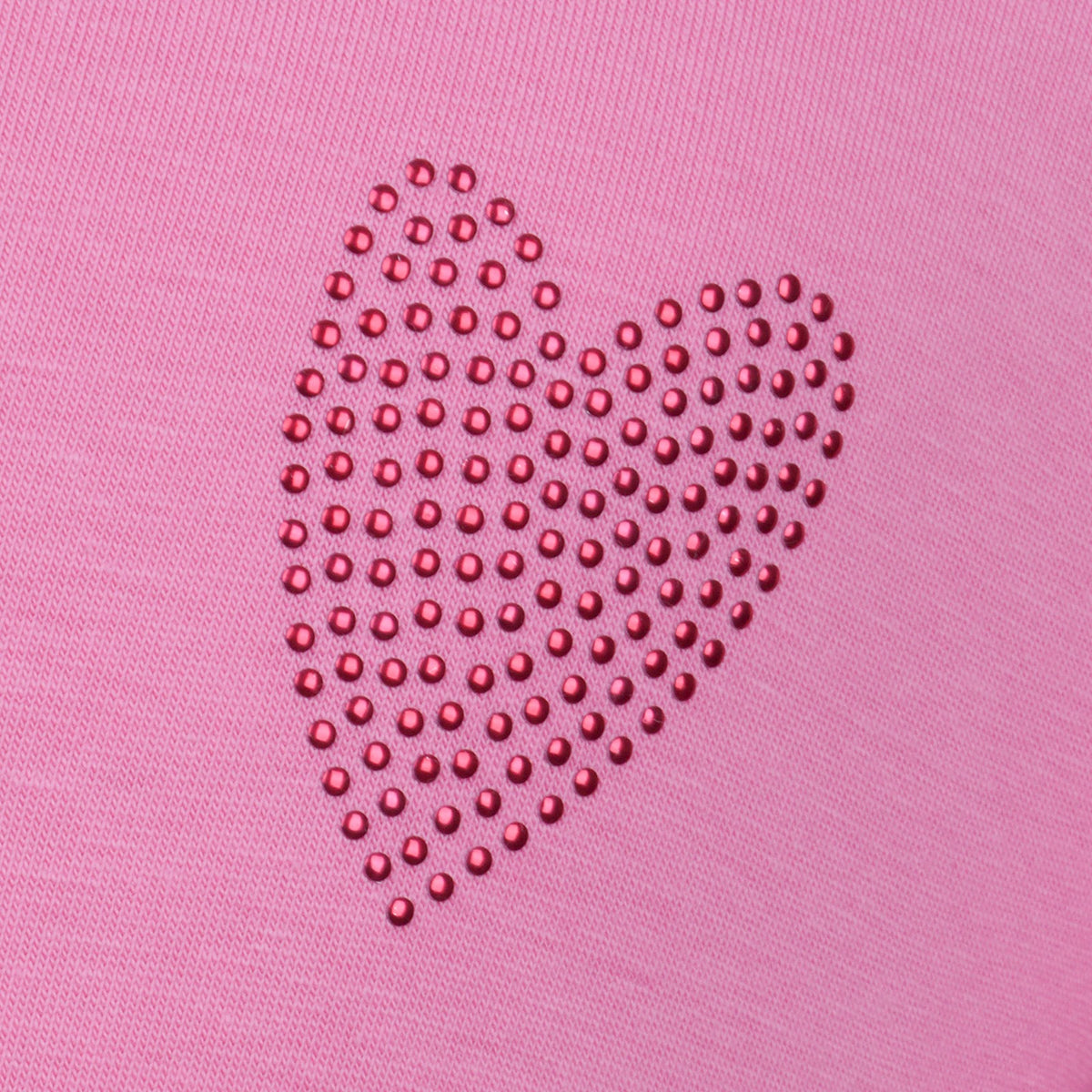 Girls' Full Sleeve T-Shirt - Pink Sparkle Heart