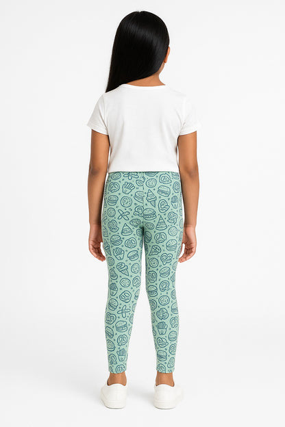 Girls Leggings All Over Print Pack Of 1
