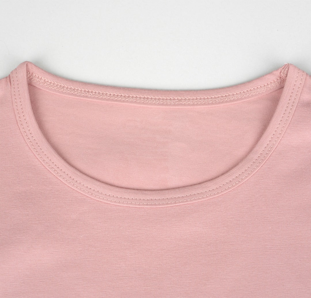 Girls Full Sleeve Tshirt Pack of 1_Rose Dust
