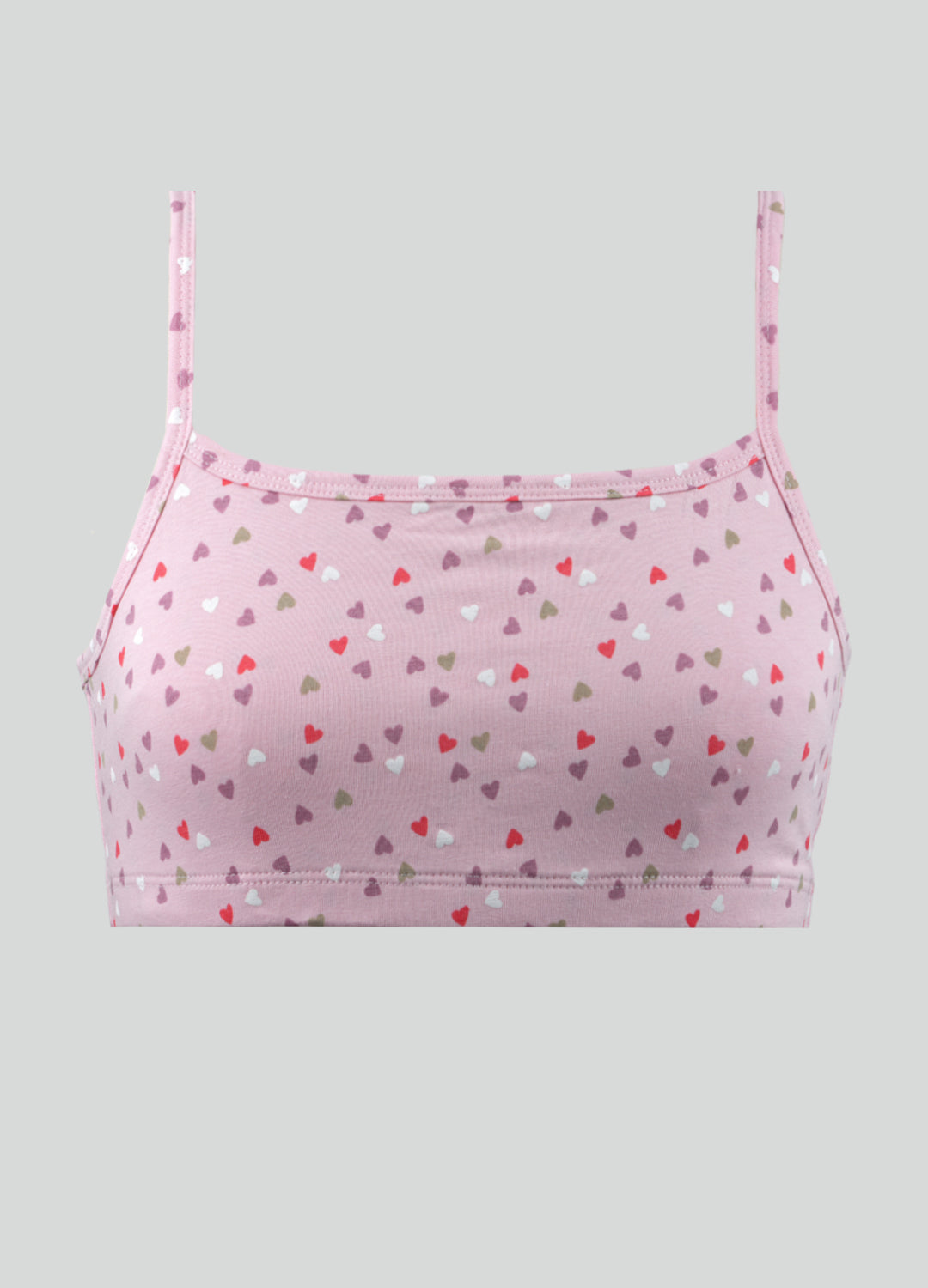 Beginners Bra - Heart All Over Print and Solid Color Combo Pack of 3