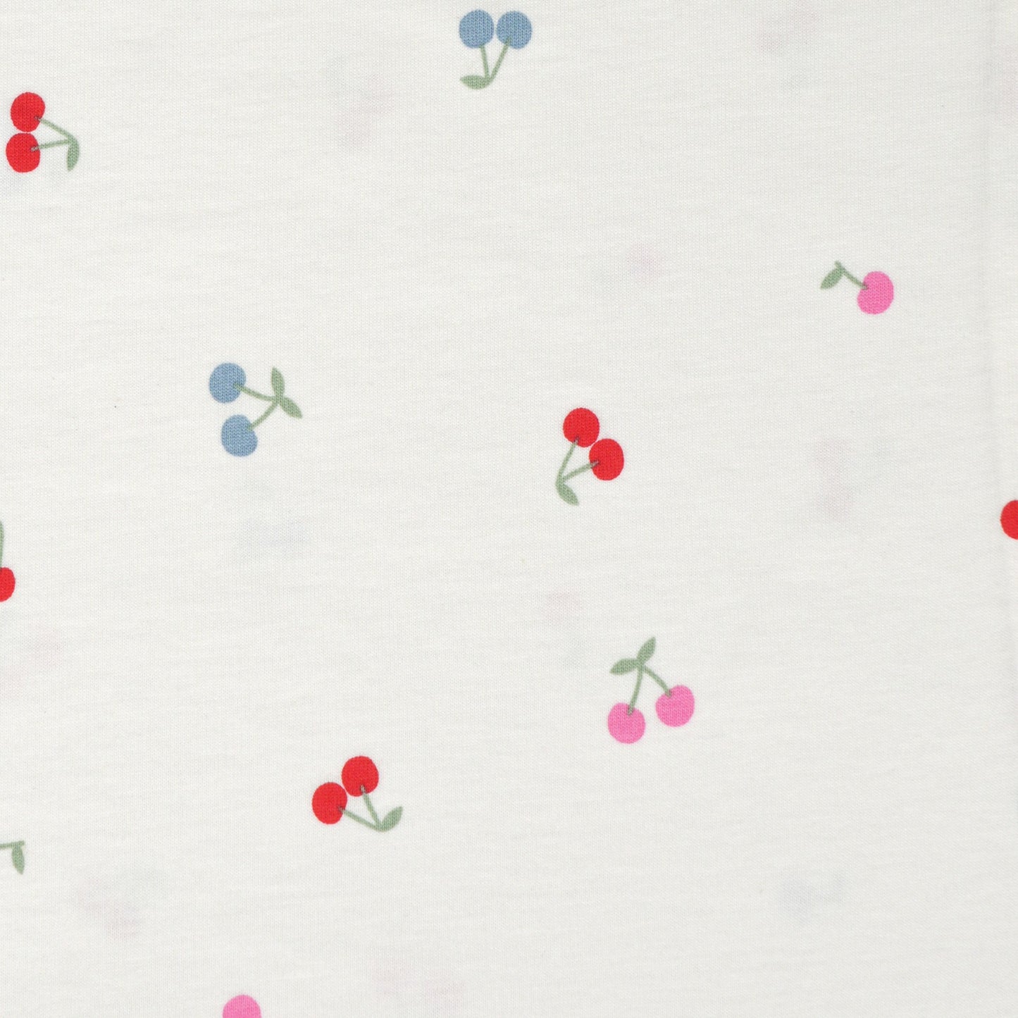 Girls’ Cherry Print Flutter Sleeveless T-Shirt – Soft Cotton Blend Casual Summer Tee