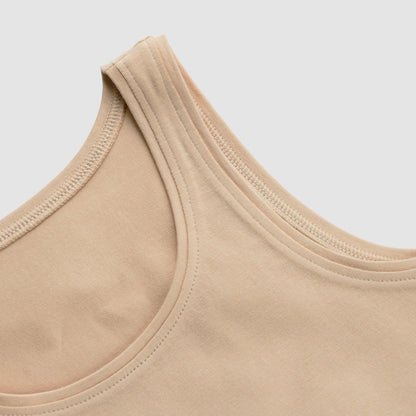 Girls' Cotton Crop Tank Top - Black