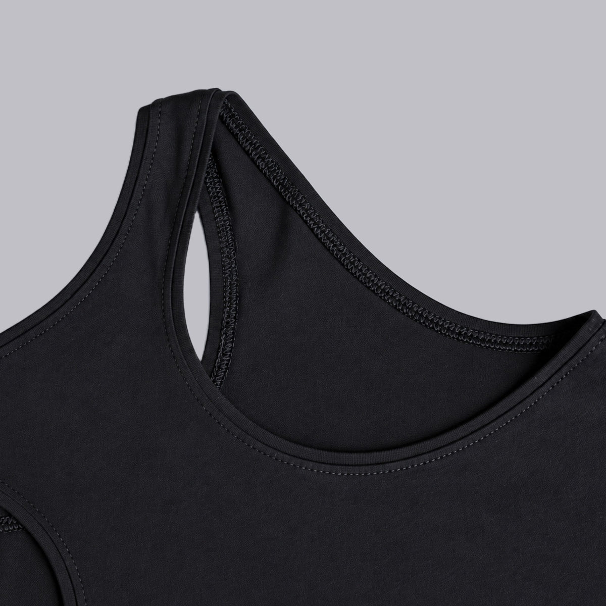 Girls' Racer Tank Top - Black