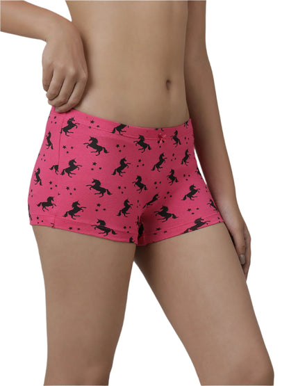 Girls Boy shorts - Unicorn All Over Printed Pack Of 2.
