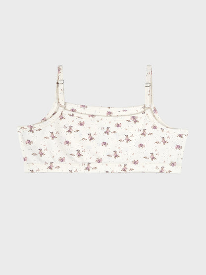Beginners Bra - Floral All Over Print and Solid Color Combo Pack Of 2