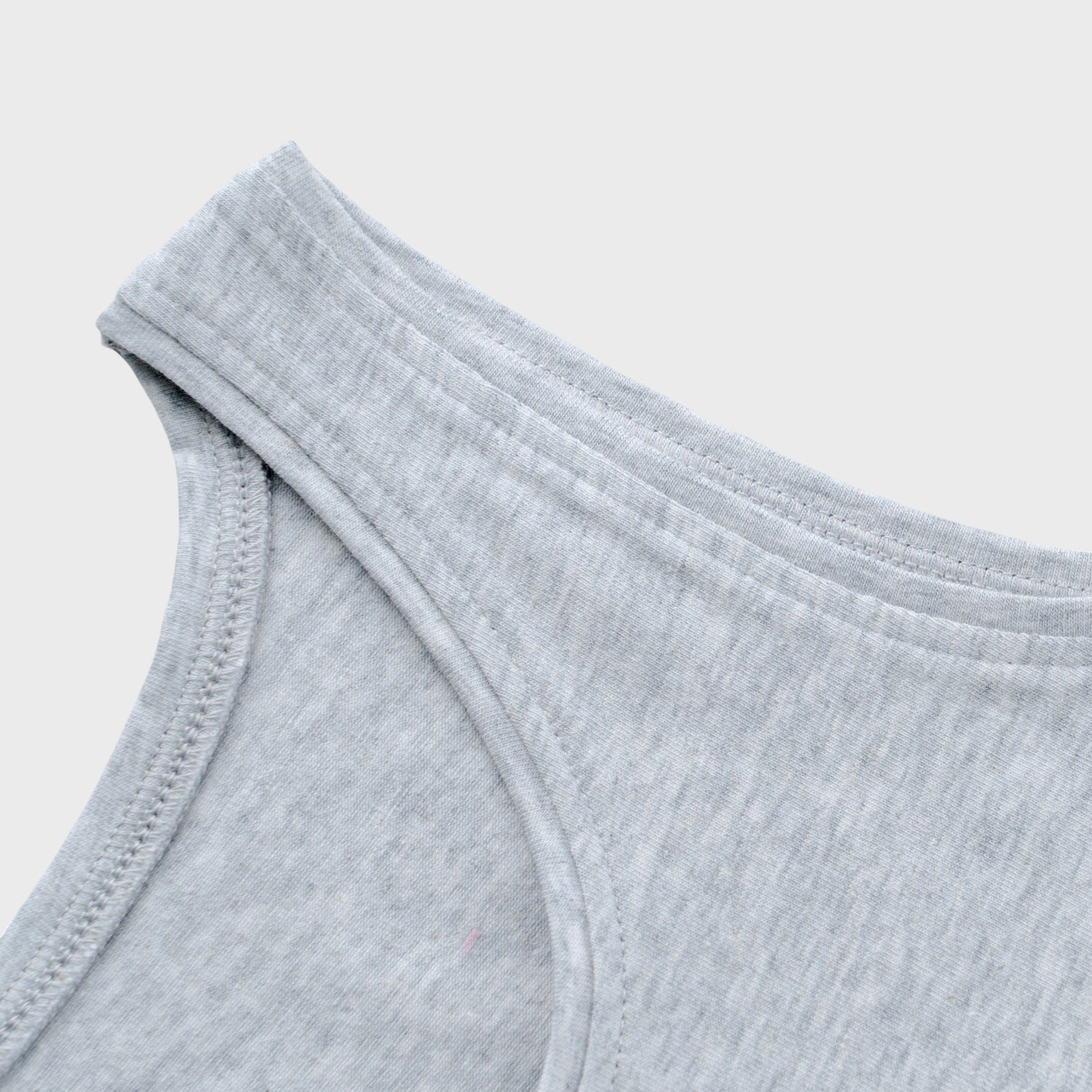 CharmnCherish Kids' Cotton Crop Tank Top - Grey - back view