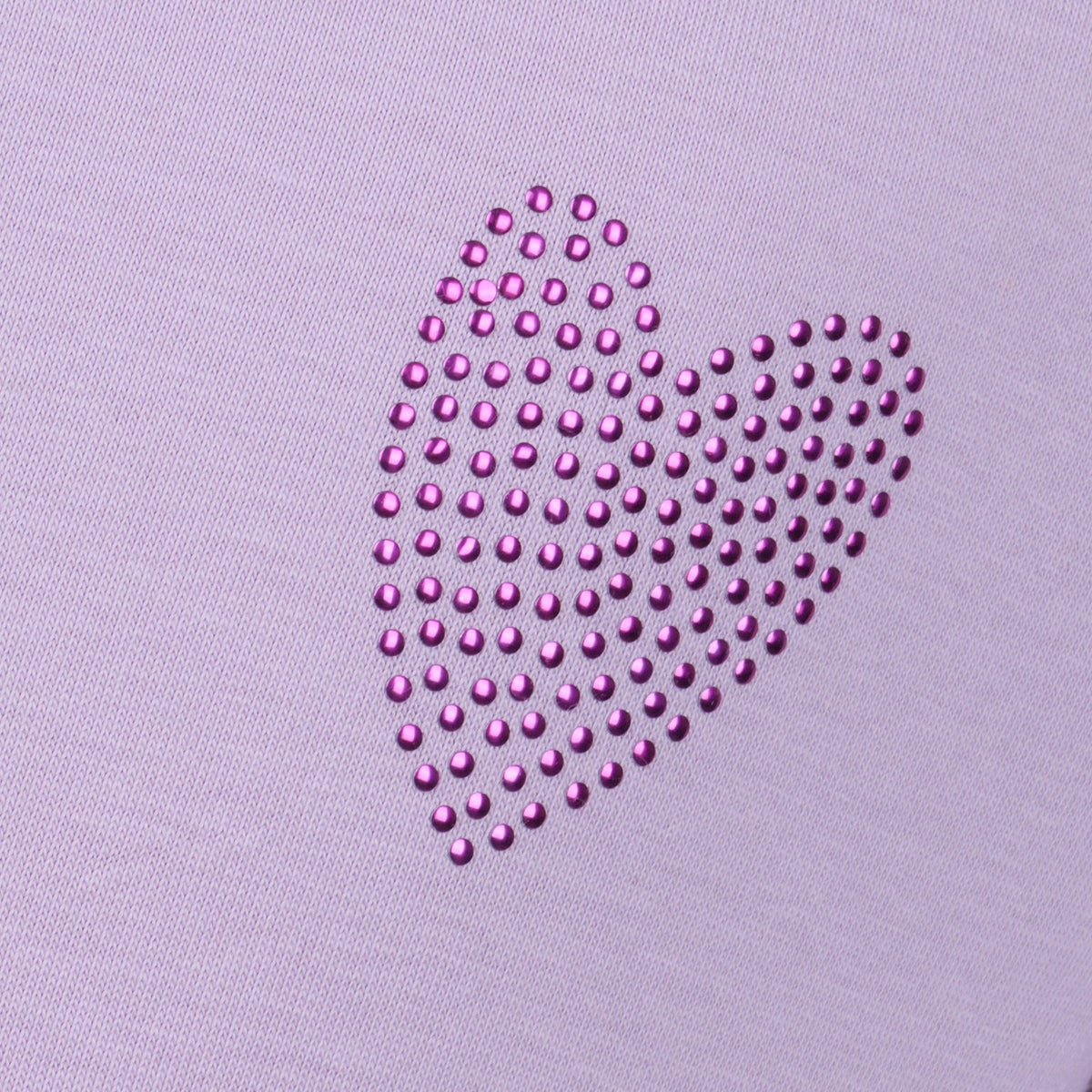 Girls Cotton Heart Printed T-Shirt - Lavender