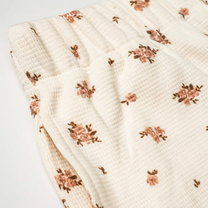 Girls Shorts With Elasticated Waistband - Floral Print