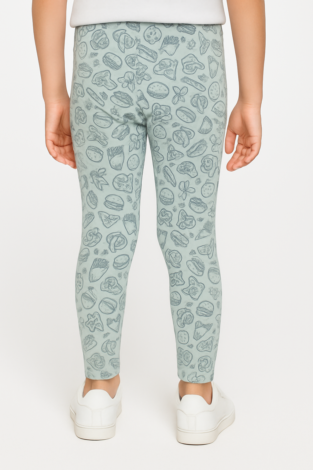 Girls 3/4th Leggings Pack Of 1_Green