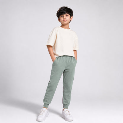Charm N Cherish Boys Solid Elastic Waist Jogger Pants Pack of 1
