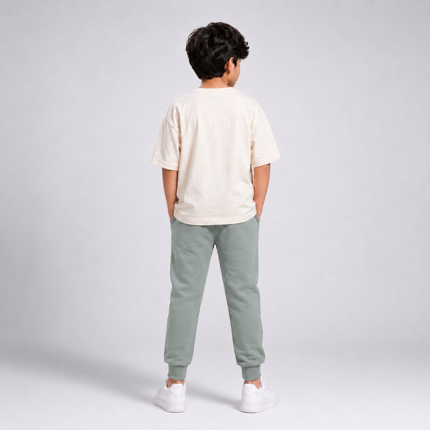 Charm N Cherish Boys Solid Elastic Waist Jogger Pants Pack of 1
