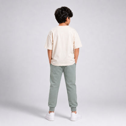 Charm N Cherish Boys Solid Elastic Waist Jogger Pants Pack of 1