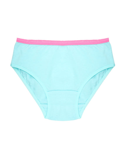 Girls Brief - Butterfly All Over Print & Solid Color Brief Pack of 6