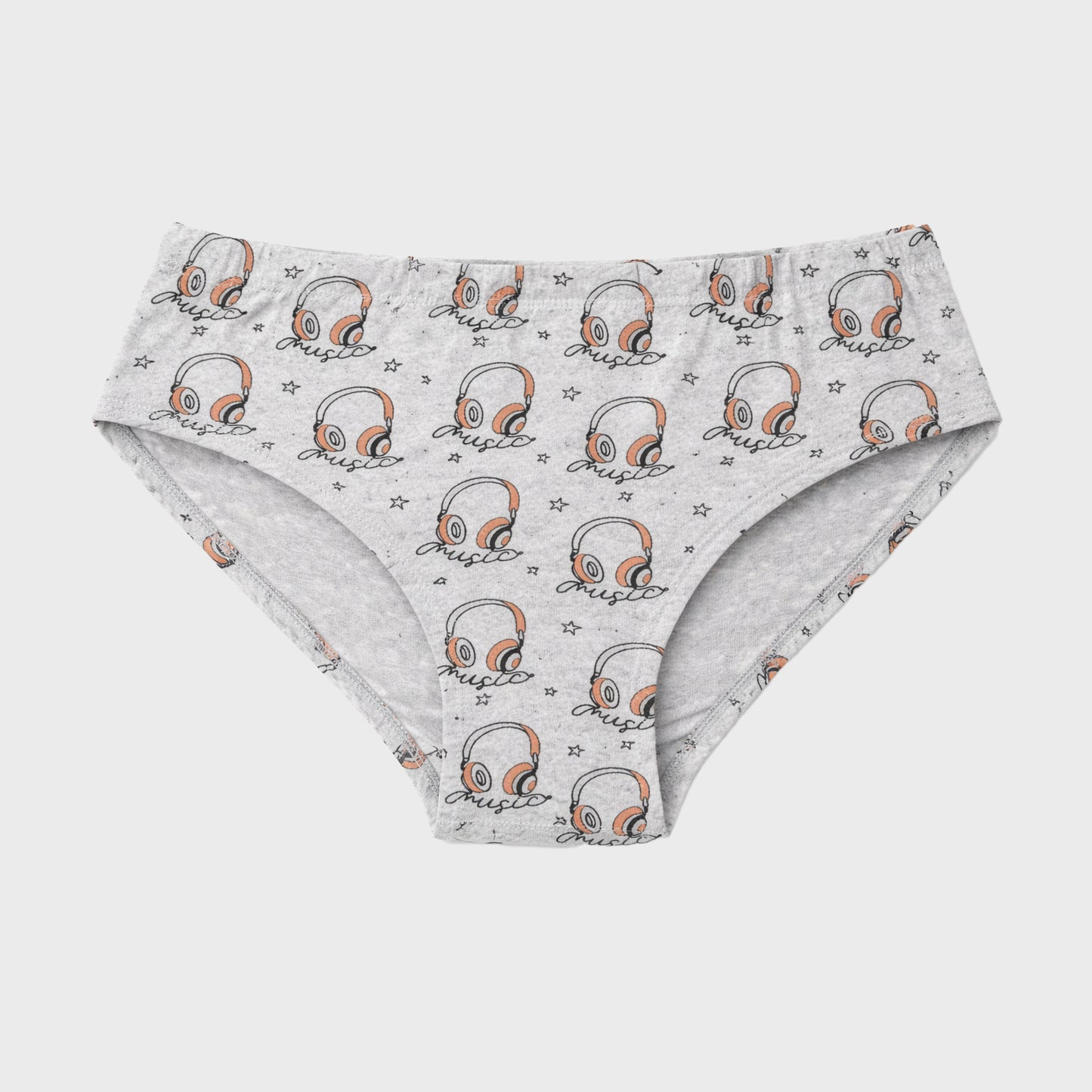 CharmnCherish Boys' Music Printed Cotton Brief - Pack Of 3 for 2-16 Years - back view