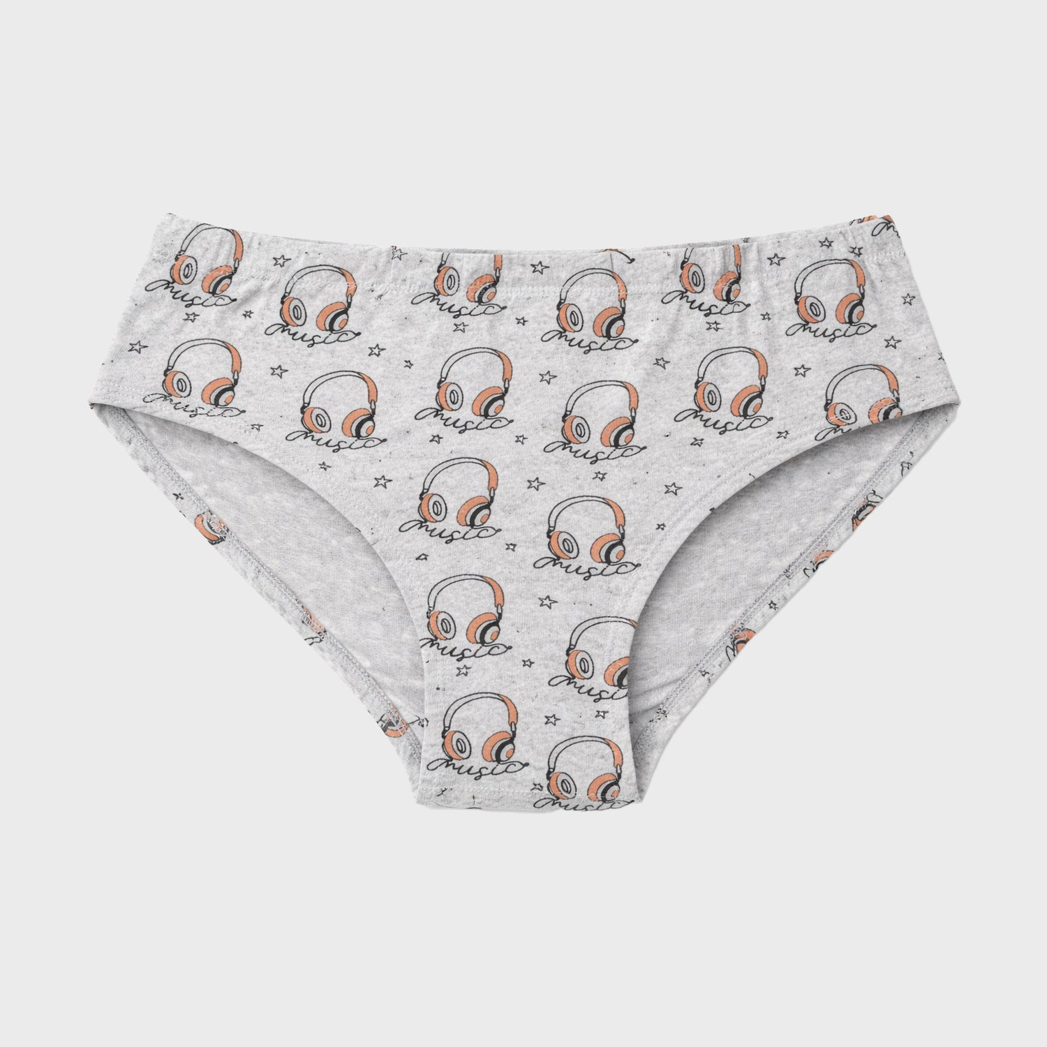 CharmnCherish Boys' Music Printed Cotton Brief - Pack Of 3 for 2-16 Years - back view