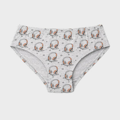 CharmnCherish Boys' Music Printed Cotton Brief - Pack Of 3 for 2-16 Years - back view