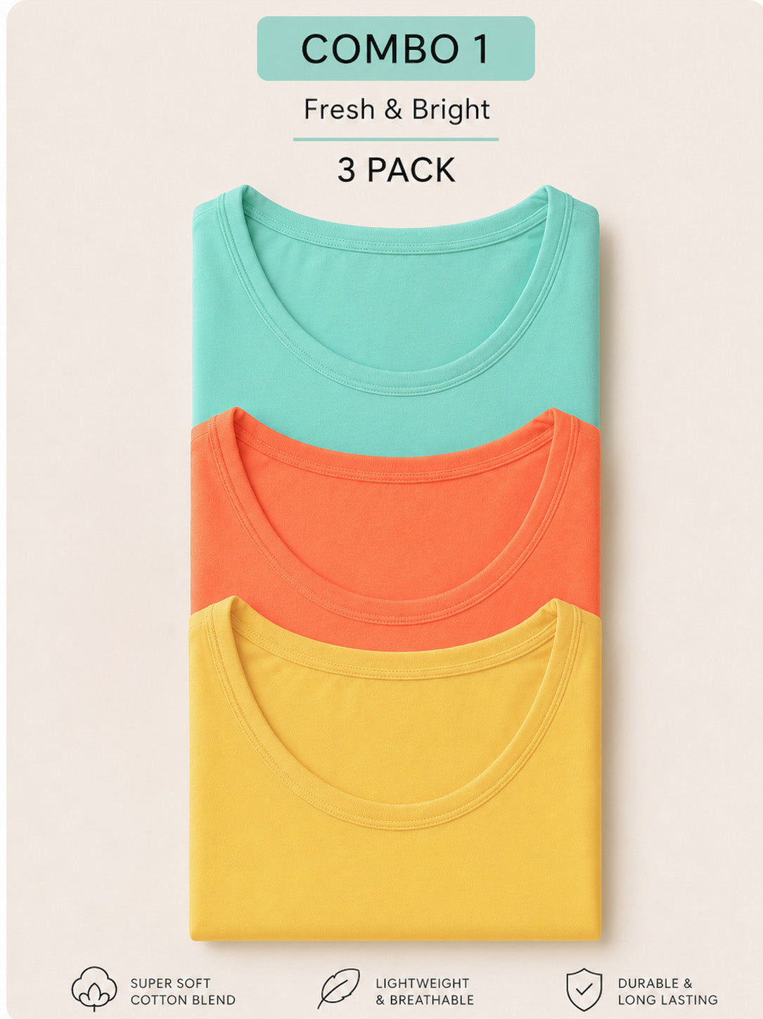 Girls Cotton Short Sleeve T-Shirt - Pack of 3