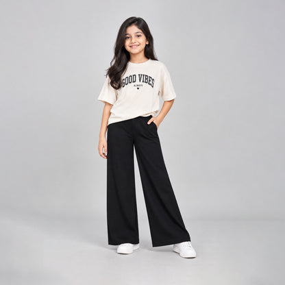 Girls' Palazzo Pants – Black