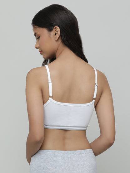 Beginners Bra | Padded | Double Layer - Pack of 1_White