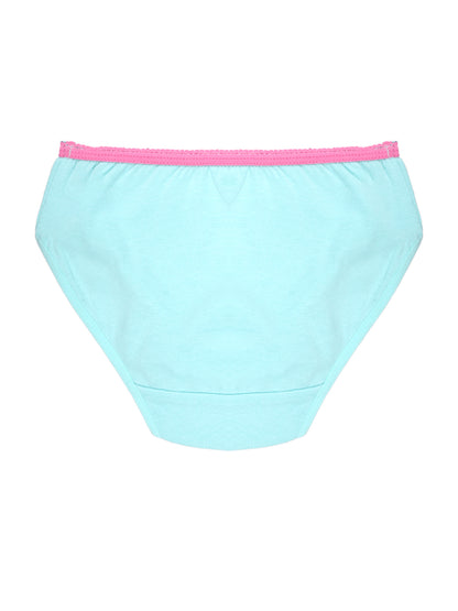 Girls Brief - Butterfly All Over Print & Solid Color Brief Pack of 6