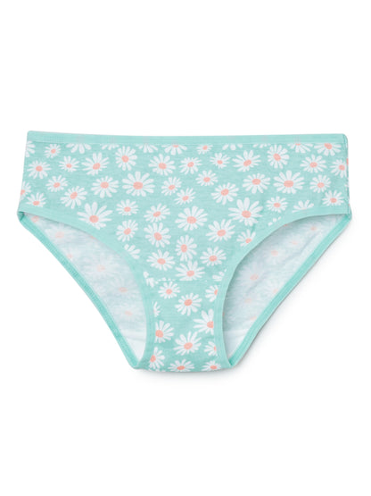 Girls Brief -Flower All over & Stripe Printed Brief Pack of 5.