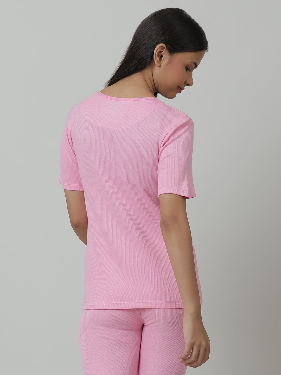 Unisex Thermal Short Sleeve _Pink.