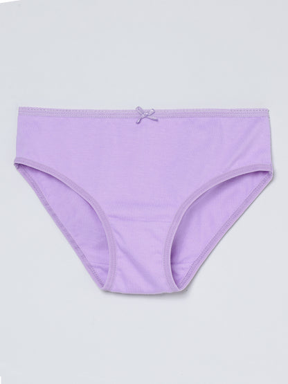 Girls Brief - Unicorn All Over Print & Solid Multicolor Brief Pack of 6.