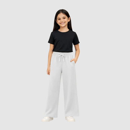 CharmnCherish Girls' Cotton Flared Joggers - Multicolor (Pack of 1) for 2-16 Years