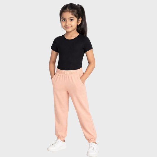 CharmnCherish Girls' Cotton Joggers - Multicolor (Pack of 1) for 2-16 Years