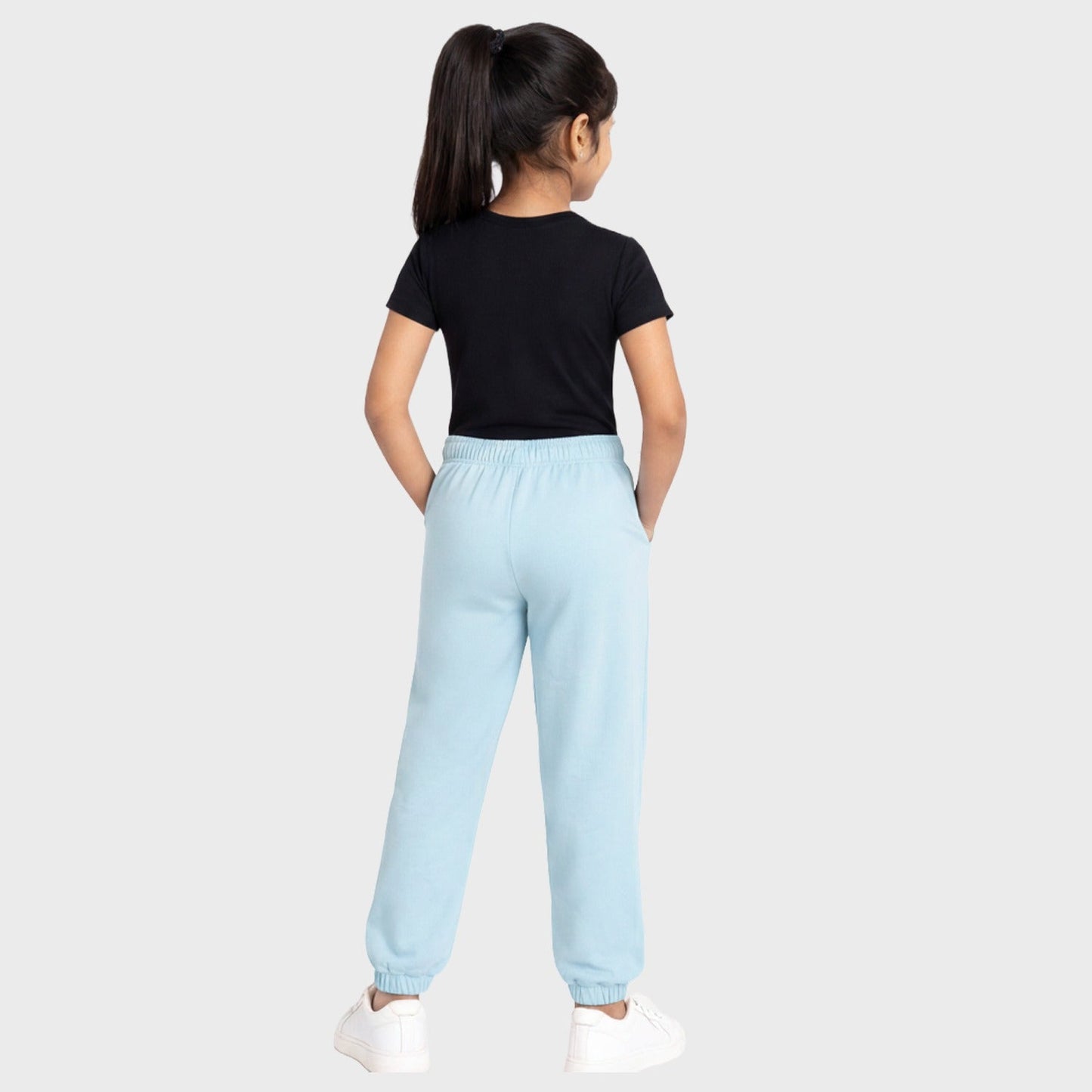 CharmnCherish Girls' Cotton Joggers - Multicolor (Pack of 1) for 2-16 Years - lifestyle shot