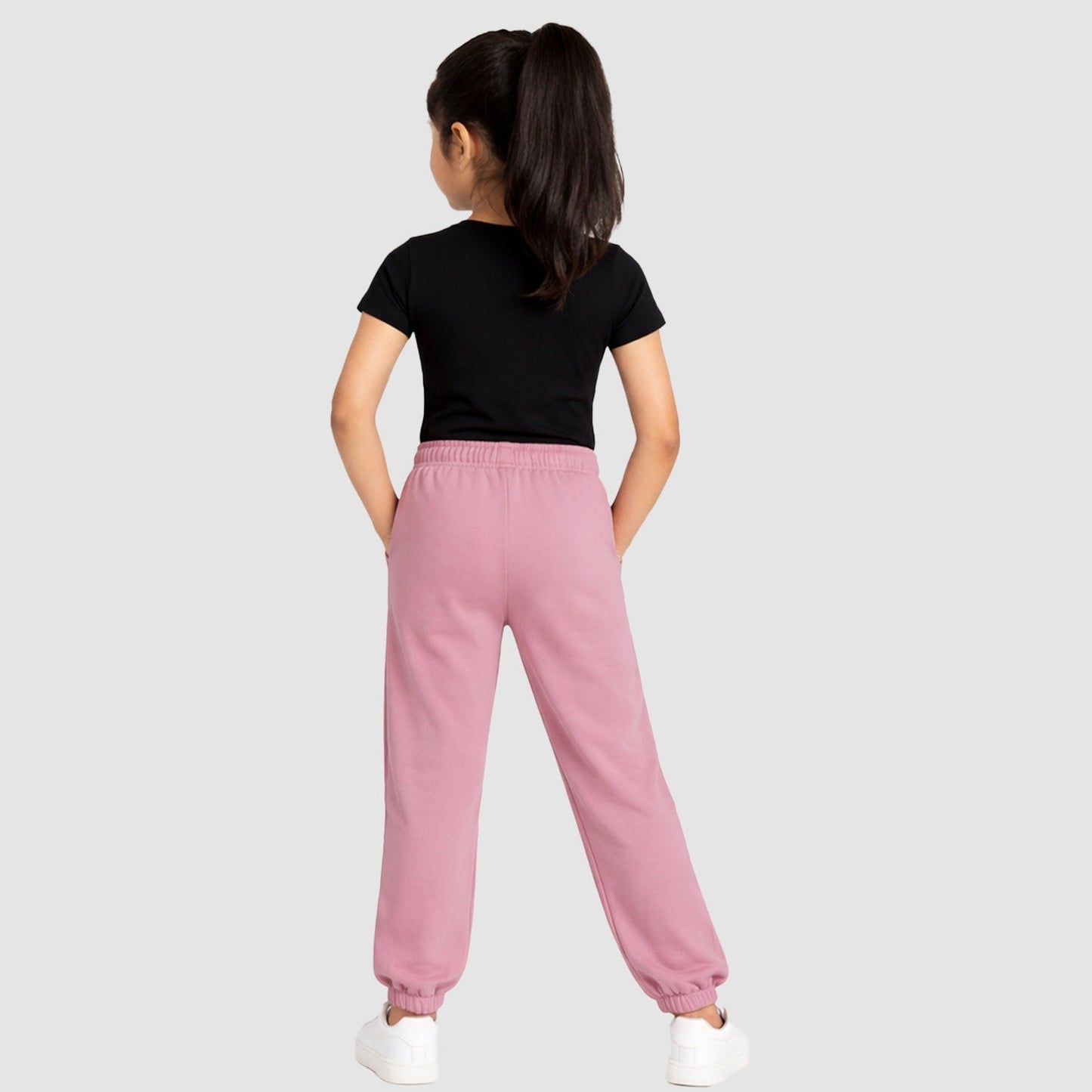 CharmnCherish Girls' Cotton Joggers - Multicolor (Pack of 1) for 2-16 Years - packaging