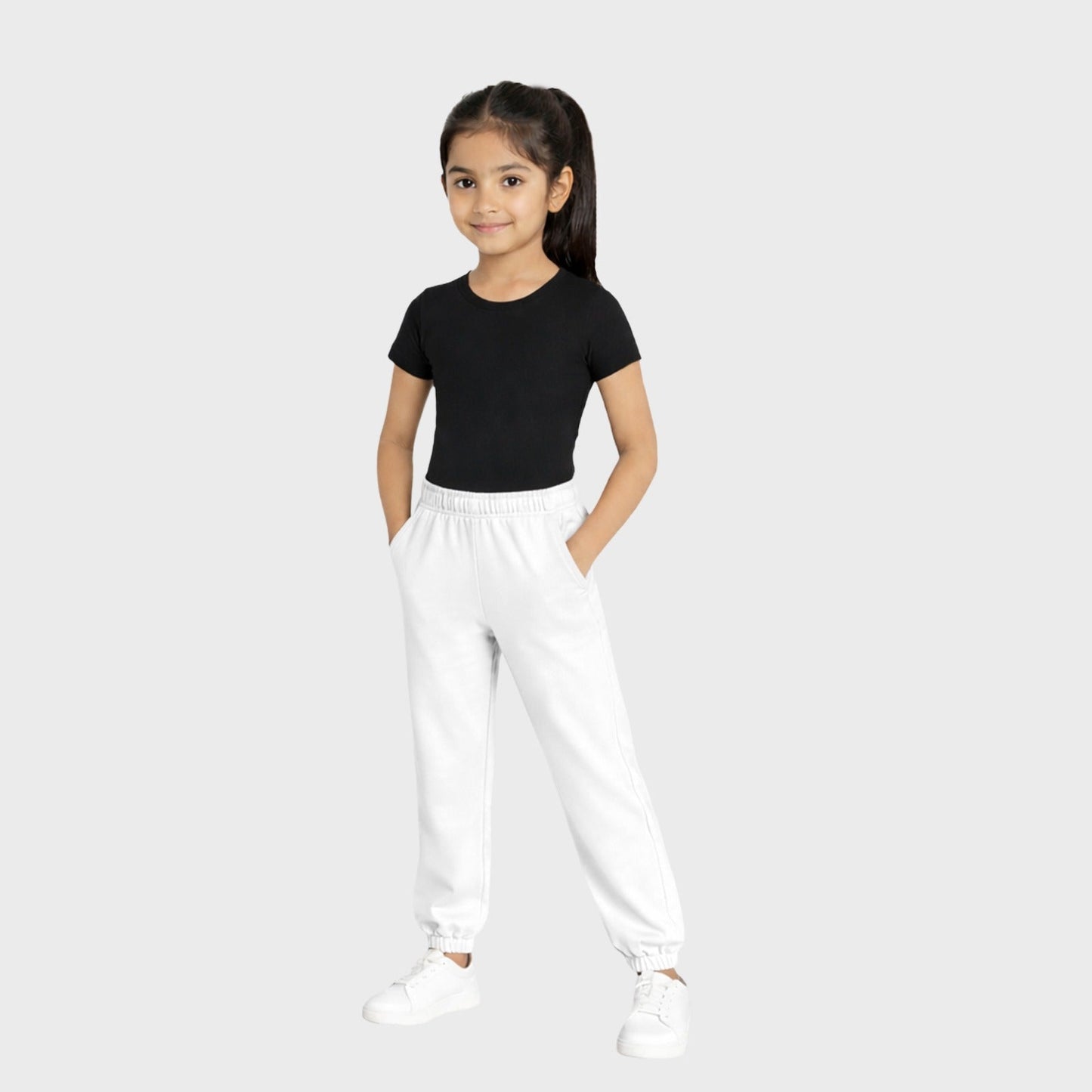 CharmnCherish Girls' Cotton Joggers - Multicolor (Pack of 1) for 2-16 Years
