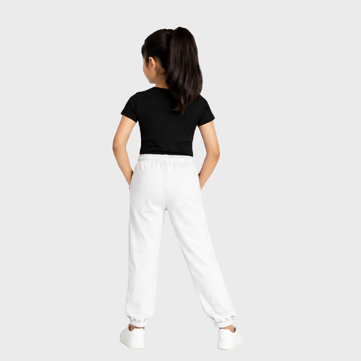 CharmnCherish Girls' Cotton Joggers - Multicolor (Pack of 1) for 2-16 Years - front view