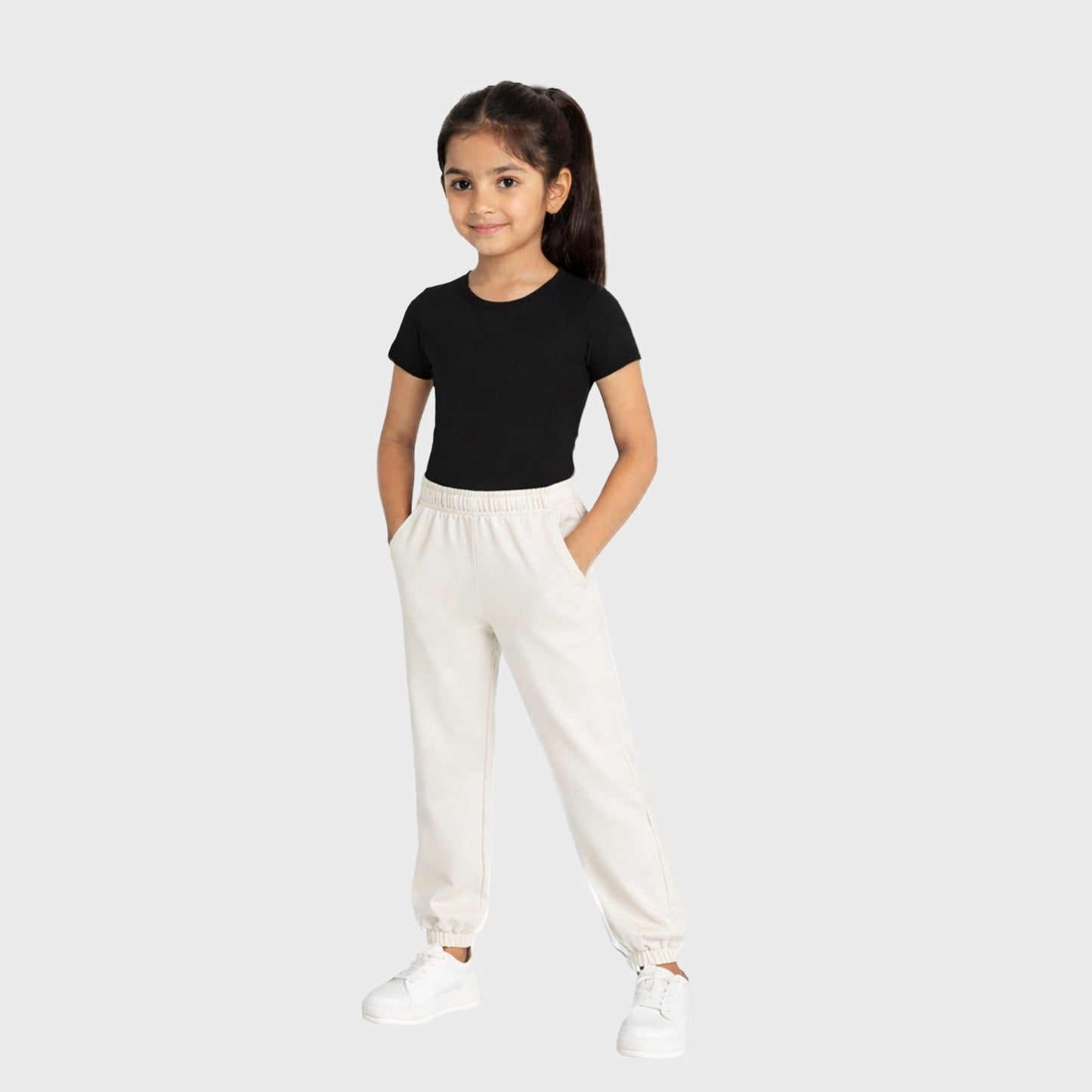 CharmnCherish Girls' Cotton Joggers - Multicolor (Pack of 1) for 2-16 Years - size chart