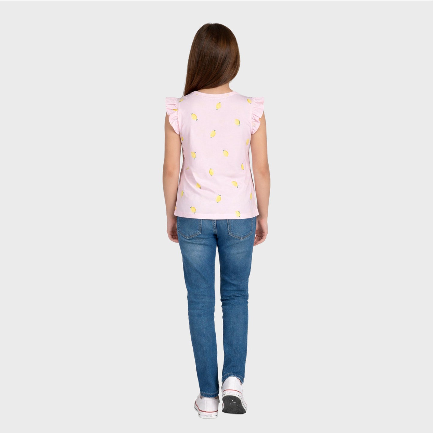 Girls Frill sleeveless Tshirt Fruit Printed Pack of 3