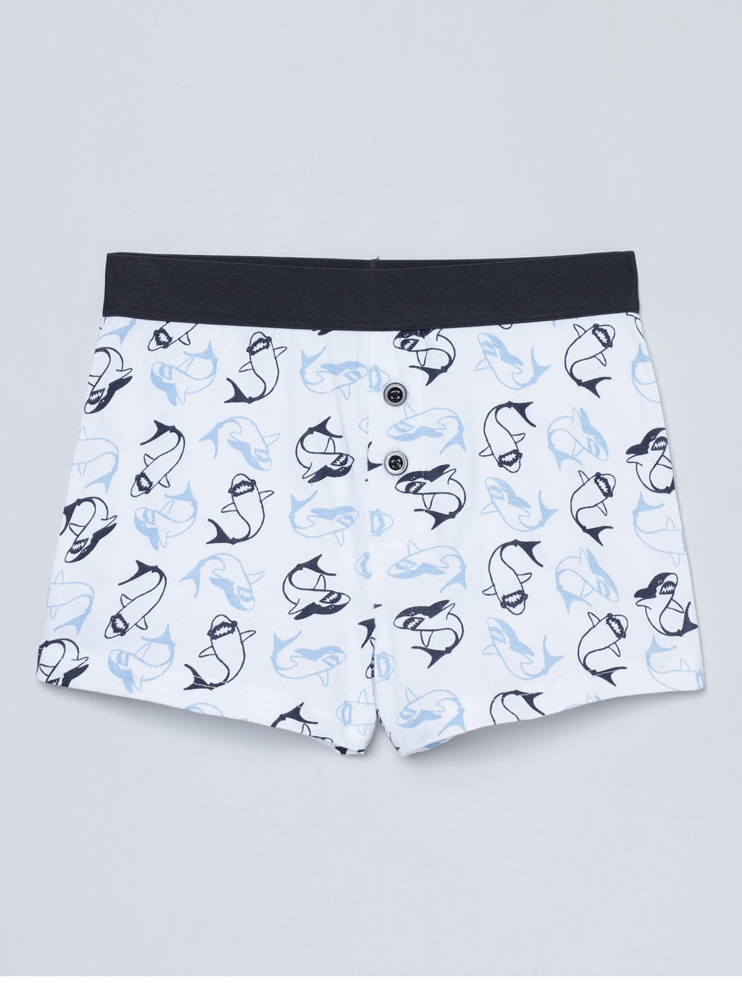 Boxer - Shark All Over Print & Solid Color Combo  Pack Of 3.