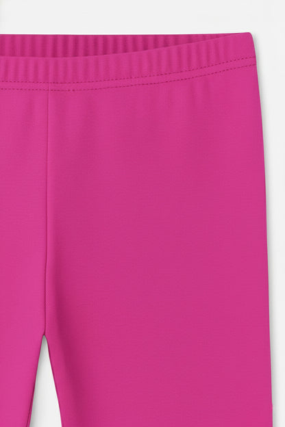 Girls Leggings  Solid Dark Pink Color Pack Of 1