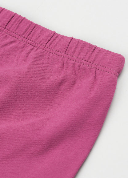 Girls 3/4 Leggings  Pack of 1_Maroon