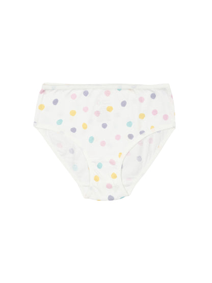 Girls Brief _Polka dot & Stripes All Over Print Pack of 7.