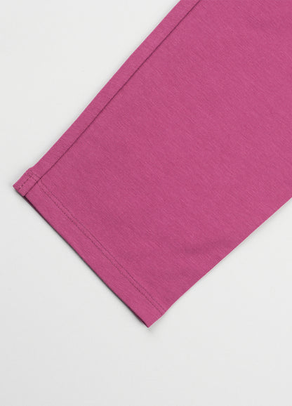 Girls 3/4 Leggings  Pack of 1_Maroon