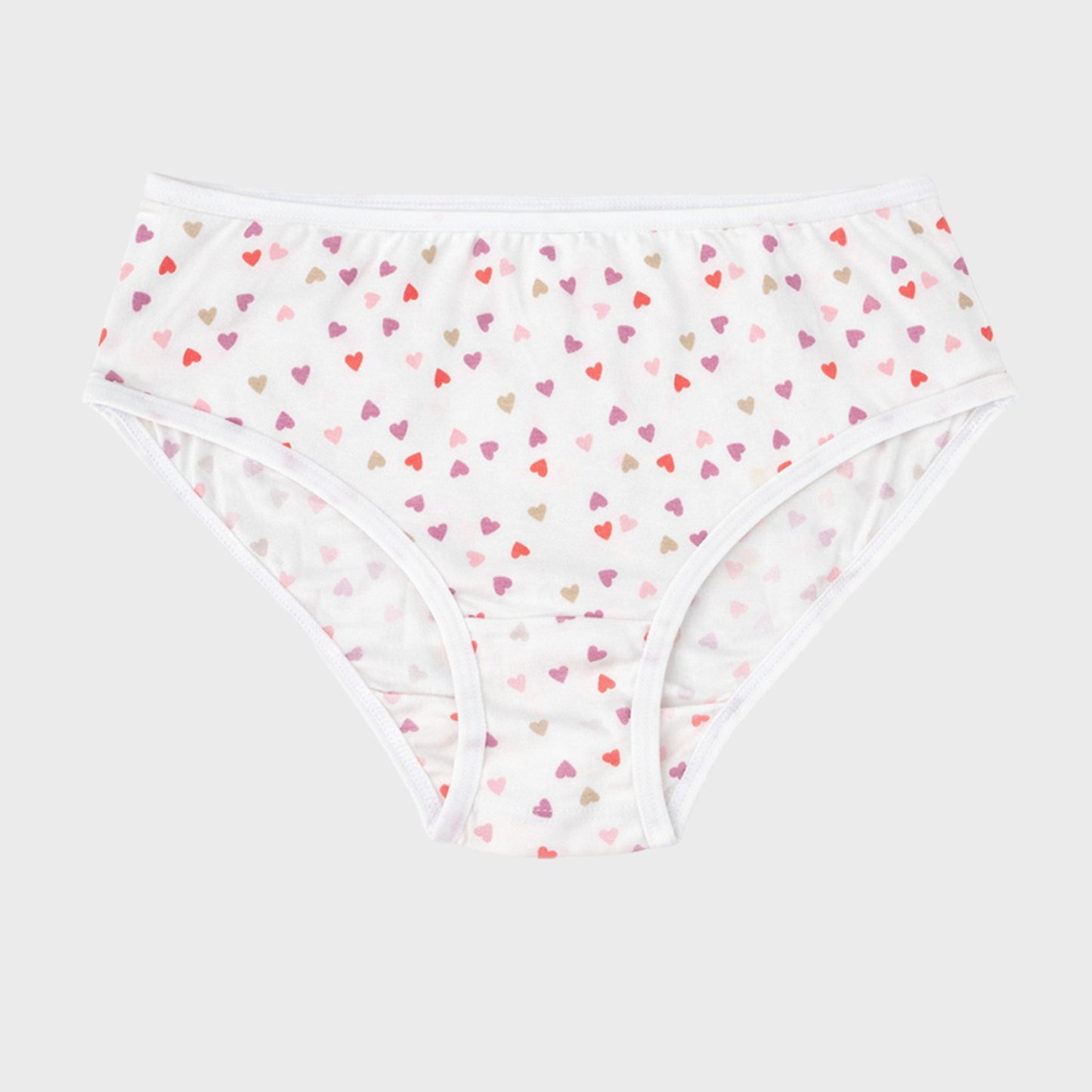 CharmnCherish Girls' Brief - Heart All Over Print Pack Of 5 for 2-11 Years - fabric detail