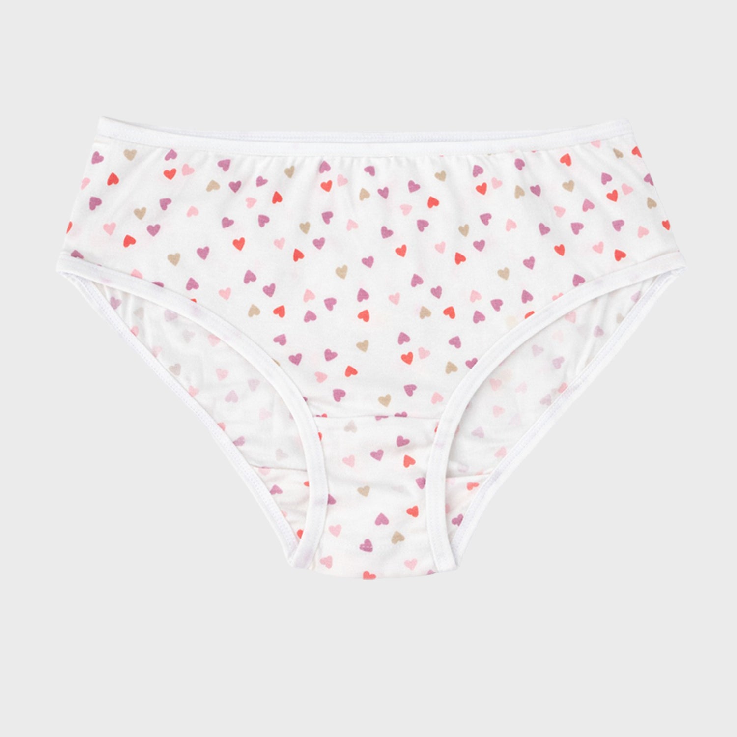 CharmnCherish Girls' Brief - Heart All Over Print Pack Of 5 for 2-11 Years - fabric detail